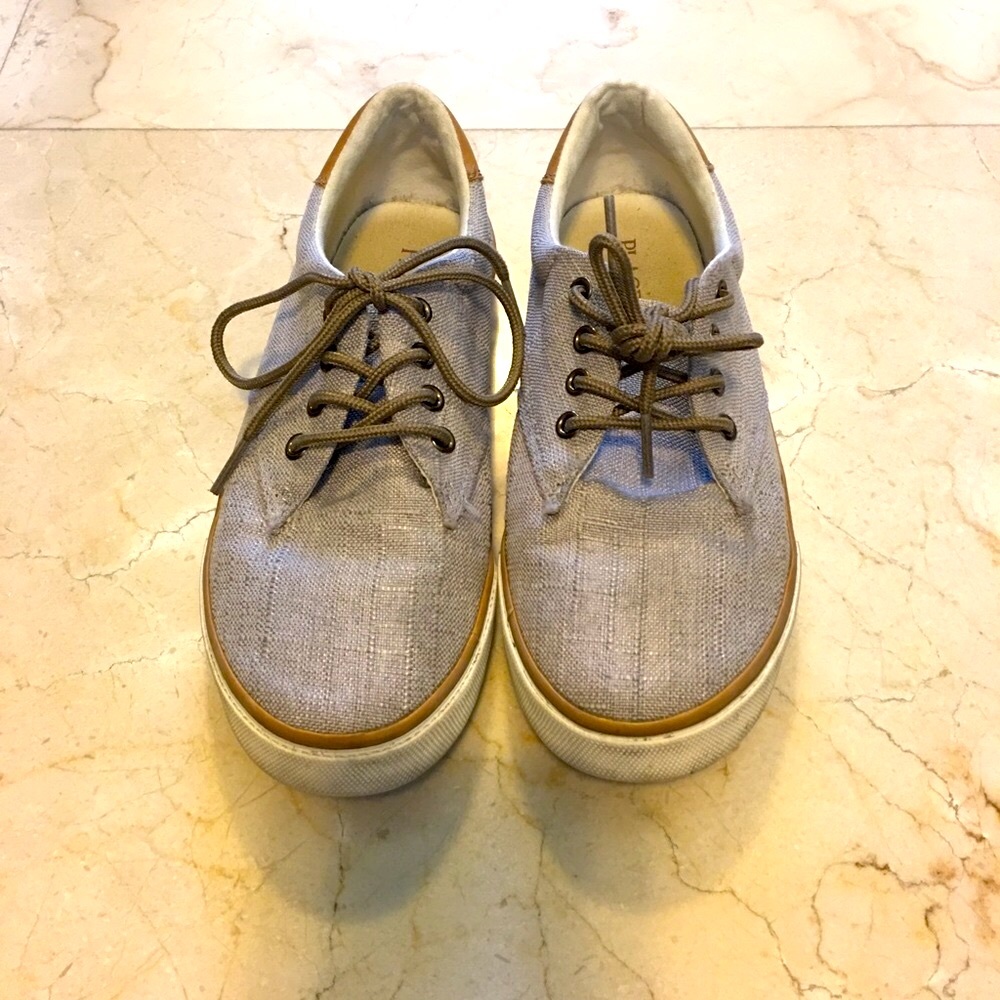 Boys Canvas Boat Shoes Size 5